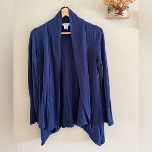 Blue Open-Front Cardigan